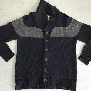 Weatherproof Vintage Himalayan Yak Wool Gray Sweater Button Up Collar Men Small